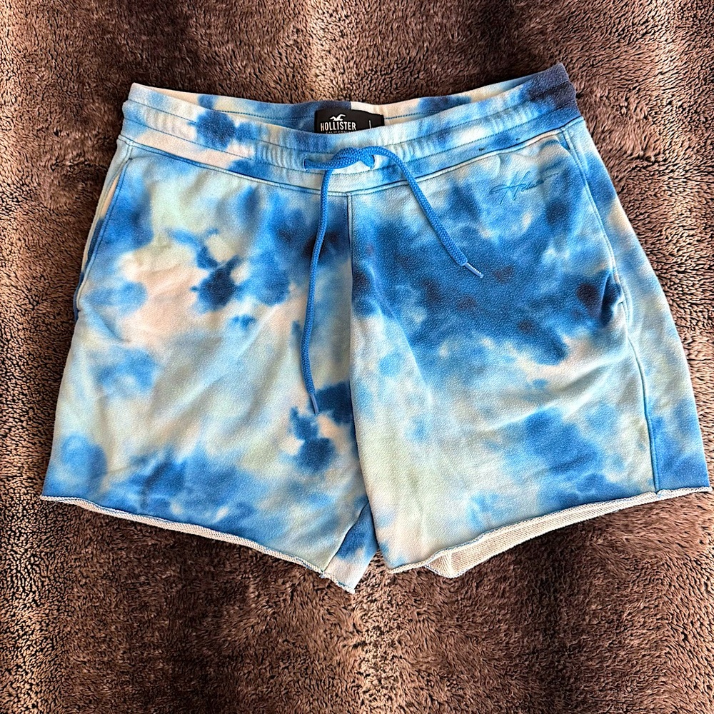 Hollister Terrycloth Blue/White Lounge Shorts